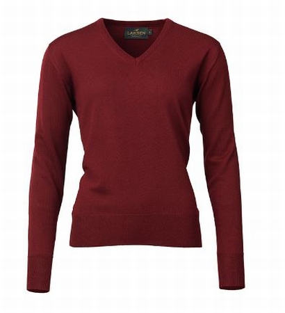 Laksen Essex V-Neck Sweater Bordeaux