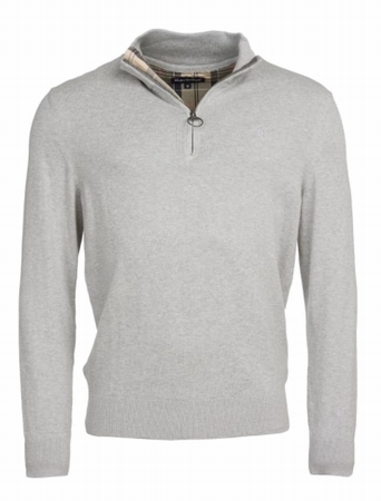Barbour Tain Half-Zip Sweater Grey