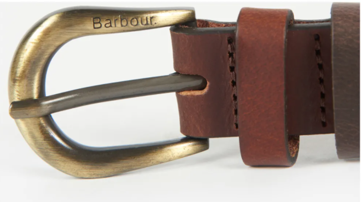 Barbour Block Leather Loop Belt