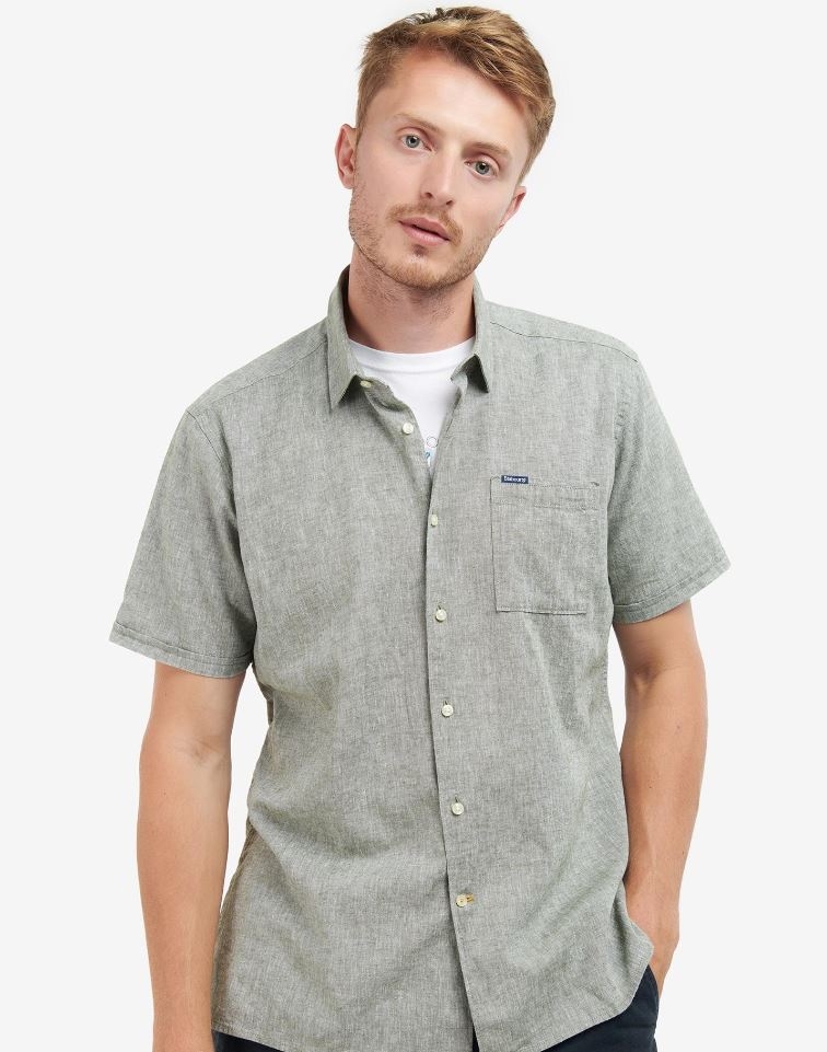 Barbour Nelson S/S Shirt Bleached Olive